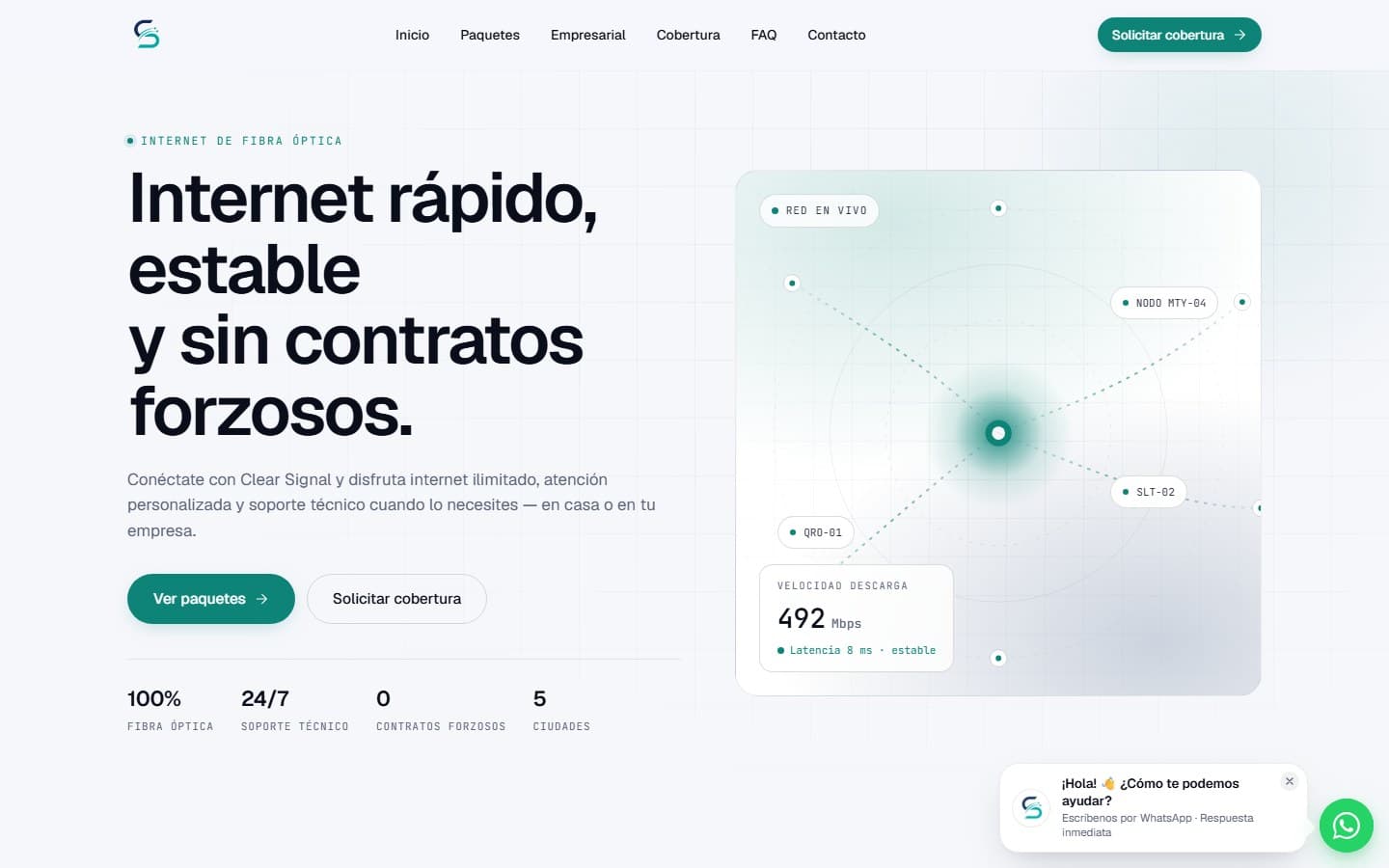 Página de inicio de ClearSignal