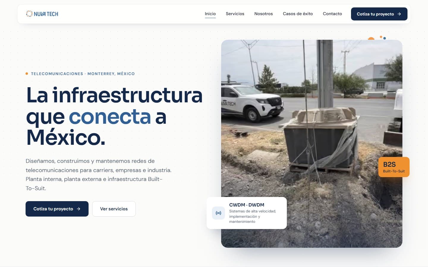 Captura de Nuvatech en escritorio