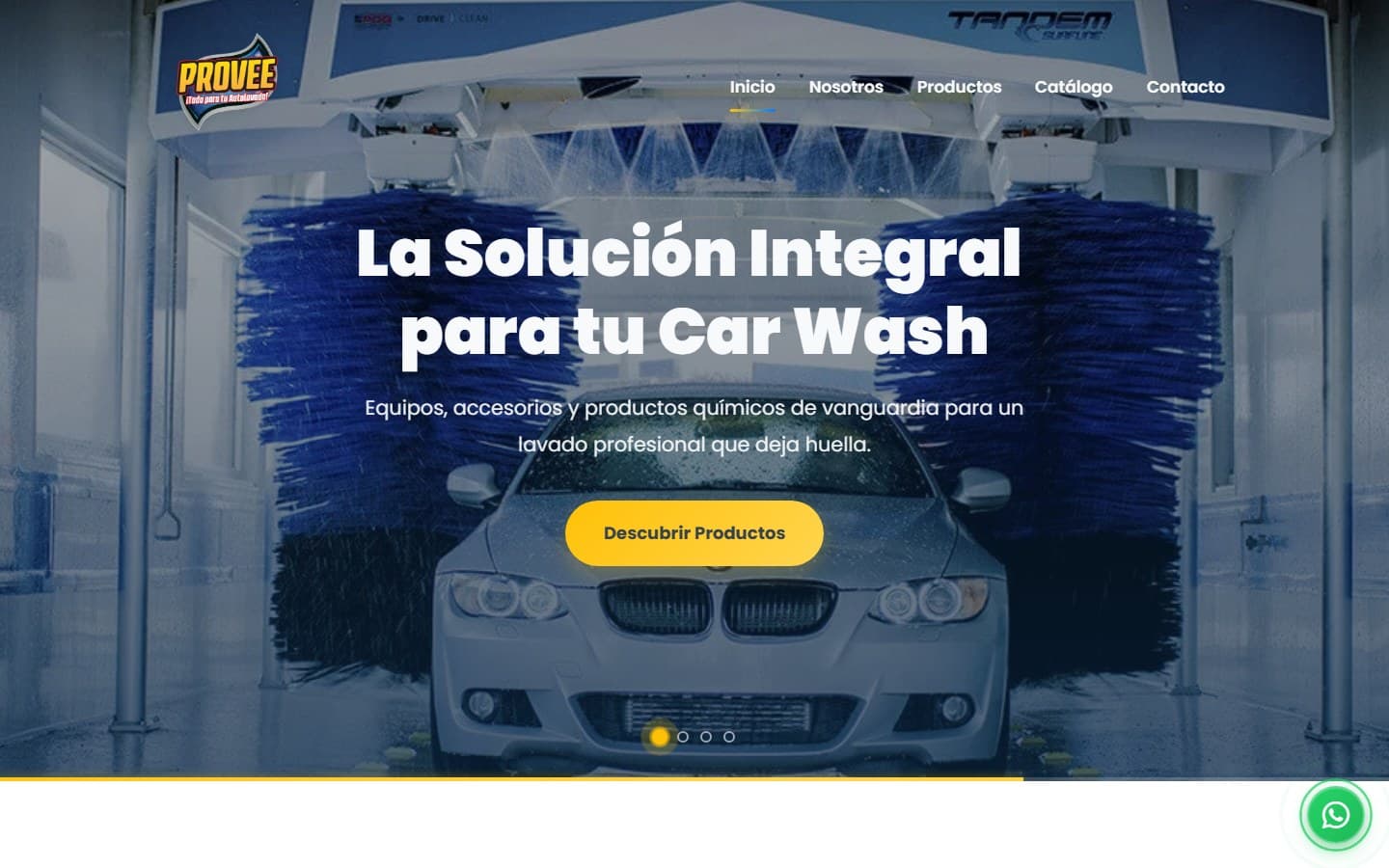 Captura de Provee Carwash en escritorio